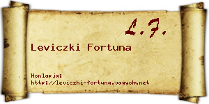 Leviczki Fortuna névjegykártya